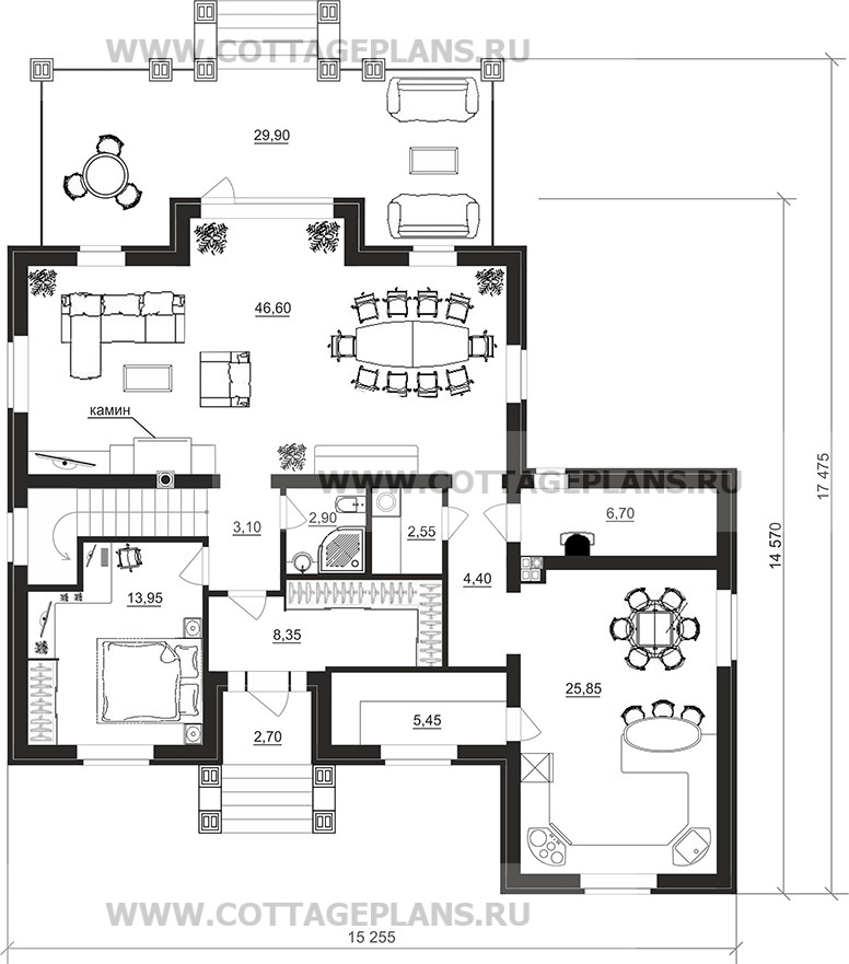 Поэтажные планы проект дома 29-60 общ. площадь 207,10 м2