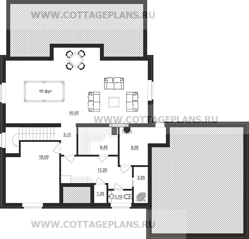 Поэтажные планы проект дома 71-77 общ. площадь 380,35м2
