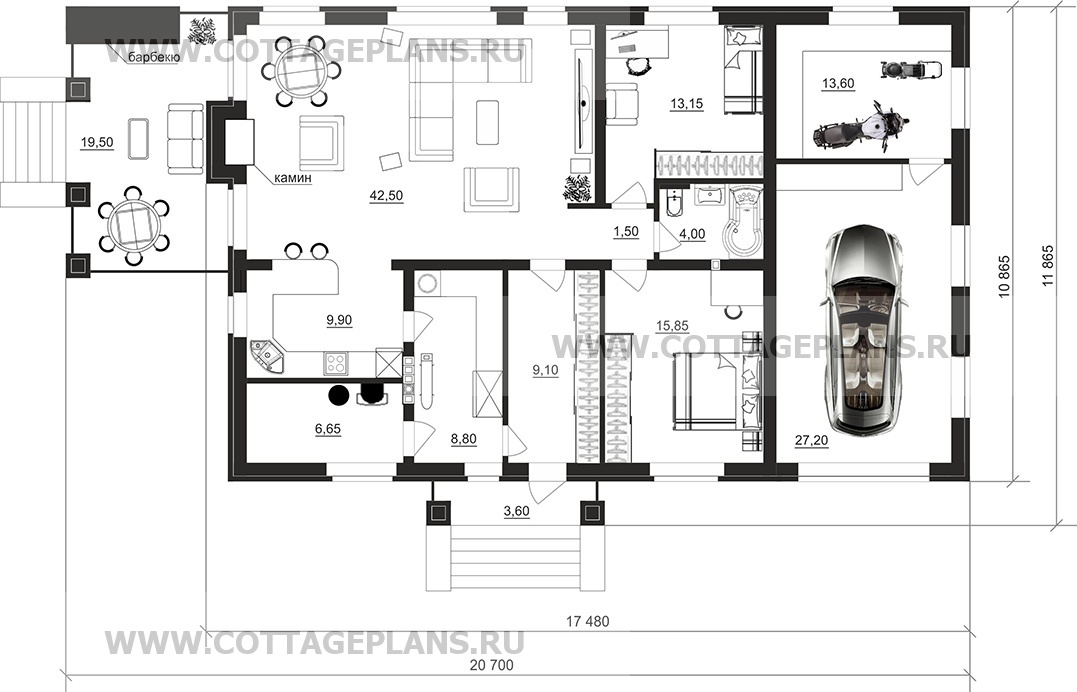 Поэтажные планы проект дома 702-10 общ. площадь 152,25м2