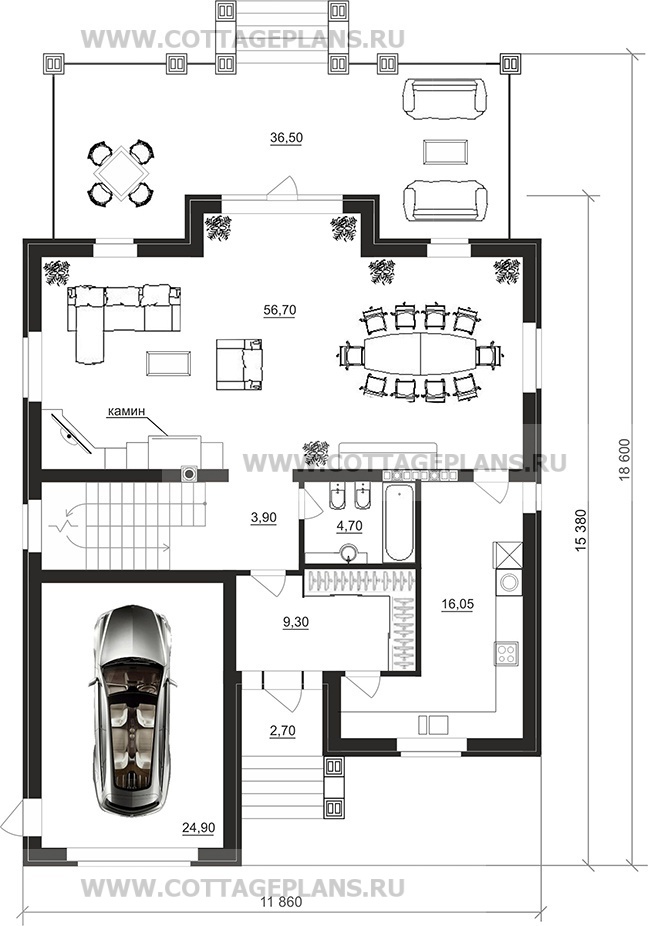 Поэтажные планы проект дома 201-02 общ. площадь 297,00 м2
