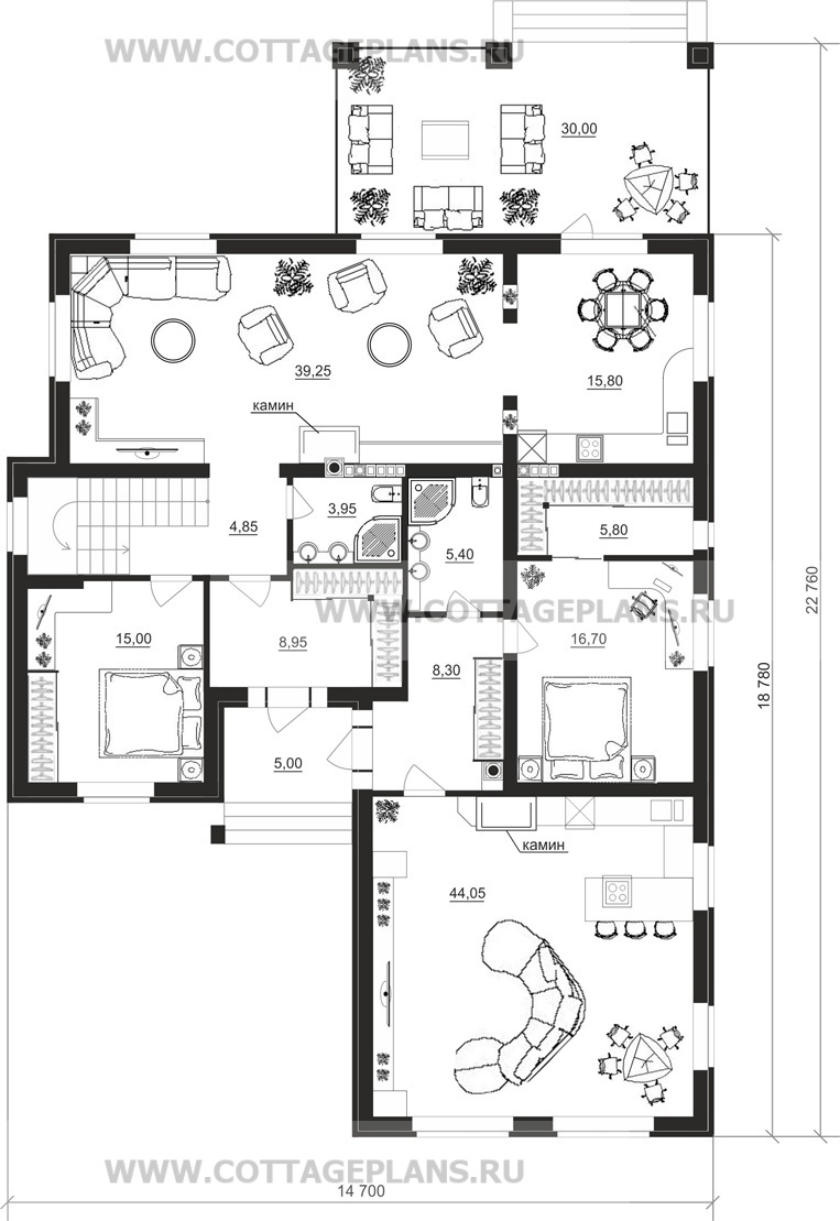 Поэтажные планы проект дома 17-61 общ. площадь 484,40 м2