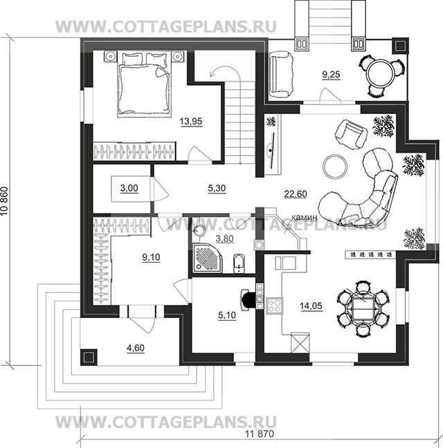 Поэтажные планы проект дома 75-53 общ. площадь 150,30 м2