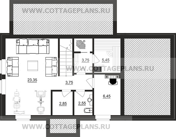 Поэтажные планы проект дома 96-86 общ. площадь 165,45 м2