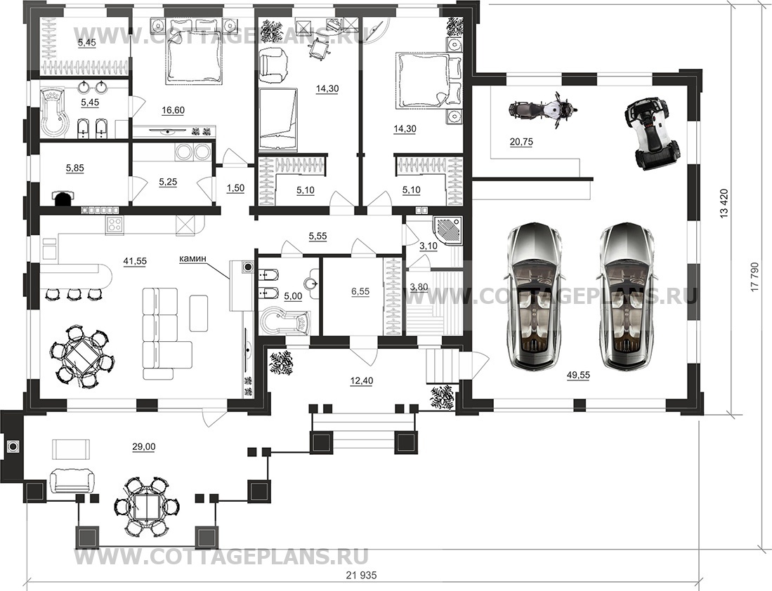 Поэтажные планы проект дома 27-84 общ. площадь 214,75 м2