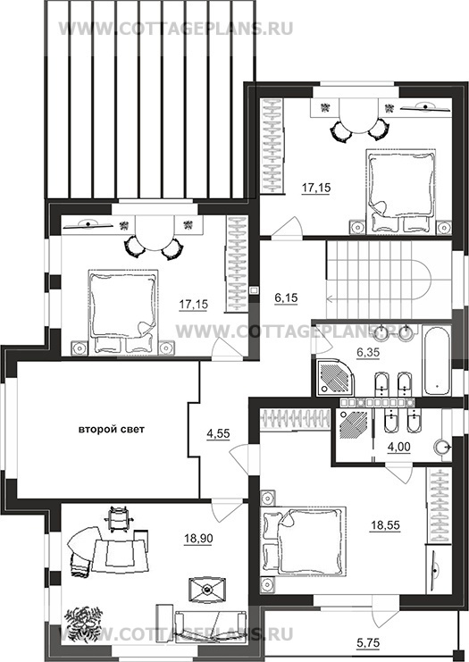 Поэтажные планы проект дома 98-60 общ. площадь 310,80 м2