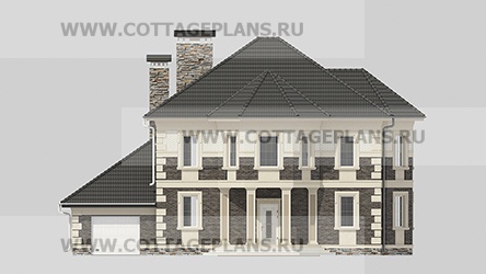Фасады проект дома 76-10 общ. площадь 382,00 м2