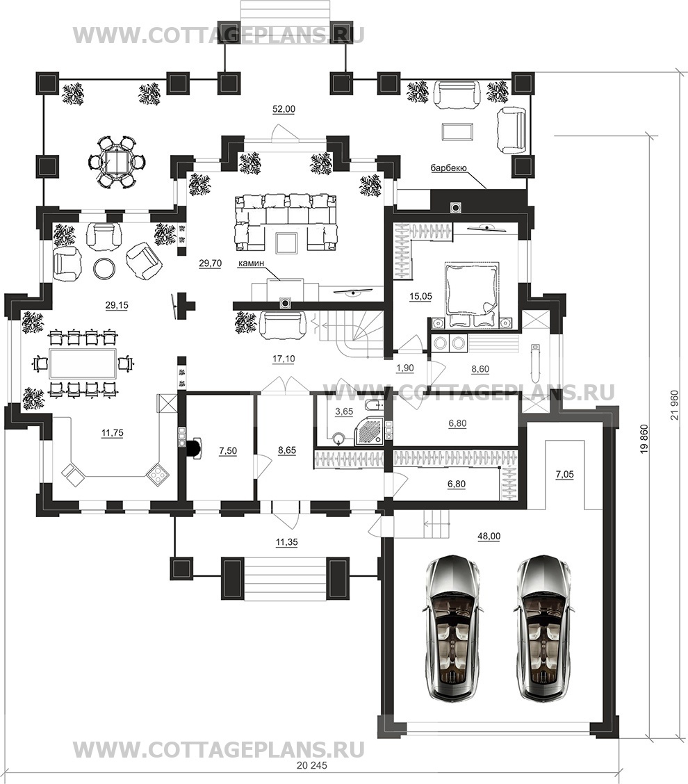 Поэтажные планы проект дома 102-18 общ. площадь 357,70 м2