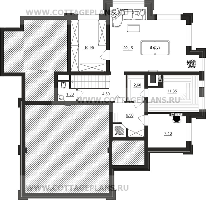 Поэтажные планы проект дома 101-96 общ. площадь 279,90 м2