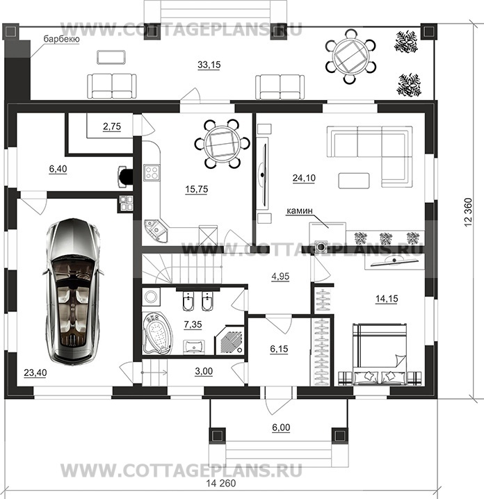 Поэтажные планы проект дома 106-29 общ. площадь 181,50 м2