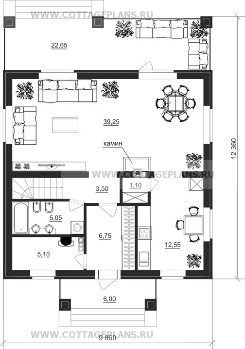 Поэтажные планы проект дома 21-65 общ. площадь 141,70 м2