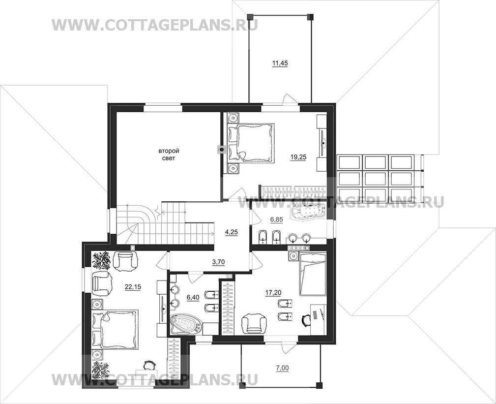 Поэтажные планы проект дома 97-40 общ. площадь 315,50 м2