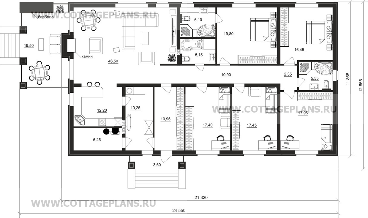 Поэтажные планы проект дома 900-98 общ. площадь 199,55 м2