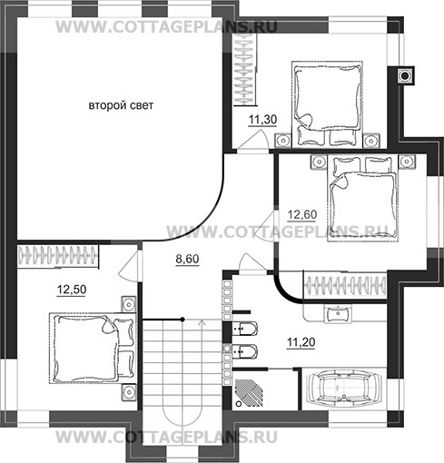 Поэтажные планы проект дома 205-52 общ. площадь 191,70 м2