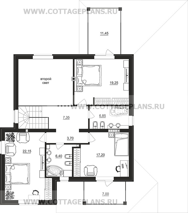 Поэтажные планы проект дома 78-35 общ. площадь 358,15 м2