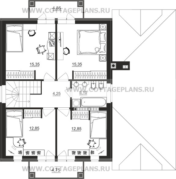 Поэтажные планы проект дома 89-82 общ. площадь 246,65 м2