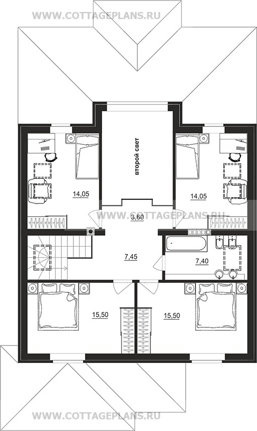 Поэтажные планы проект дома 106-22 общ. площадь 174,45 м2