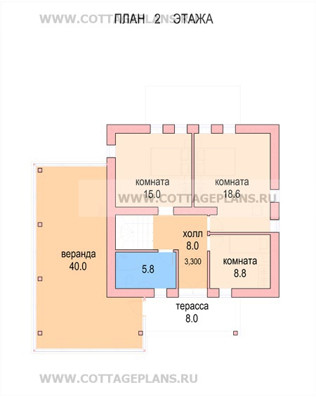 Поэтажные планы проект дома 60-91 общ. площадь 198,1 м2