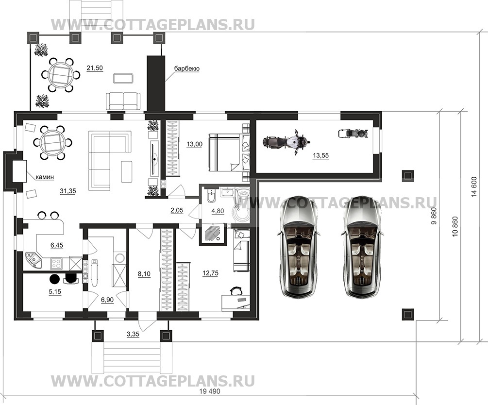 Поэтажные планы проект дома 702-27 общ. площадь 104,45 м2