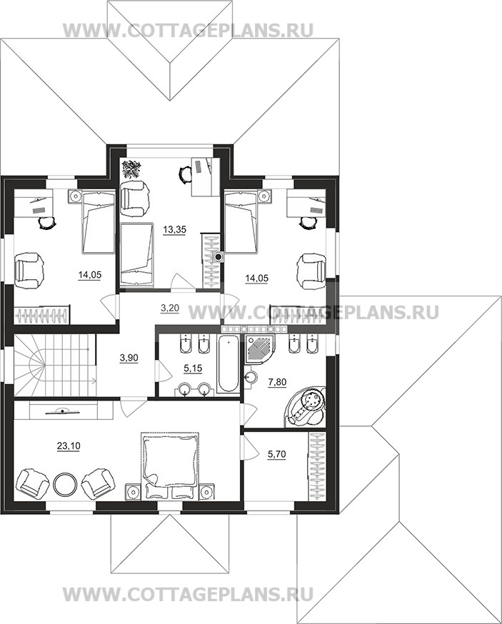 Поэтажные планы проект дома 71-73 общ. площадь 297,35м2