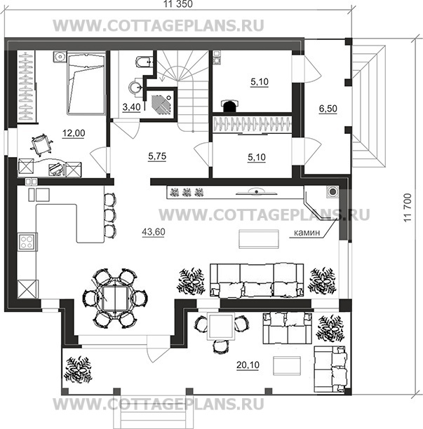 Поэтажные планы проект дома 21-20 общ. площадь 147,30 м2