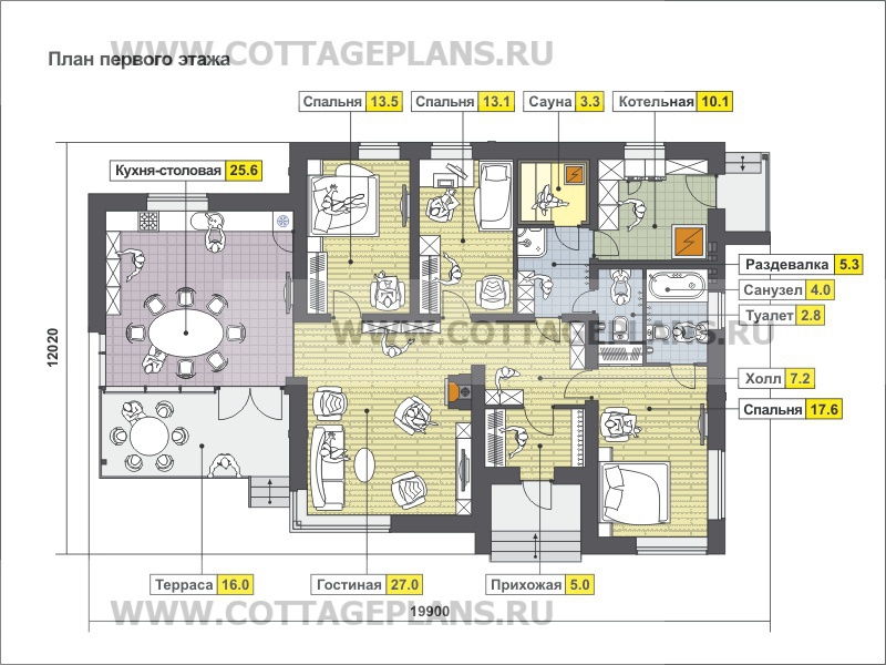 Поэтажные планы проект дома 60-81 общ. площадь 268,16 м2