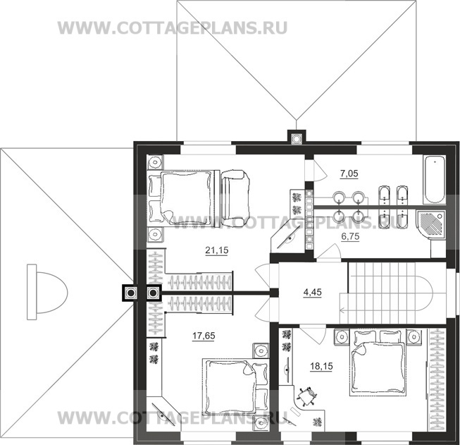 Поэтажные планы проект дома 71-30 общ. площадь 298,80 м2
