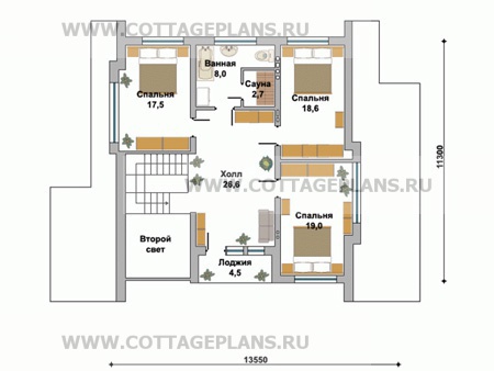 Поэтажные планы проект дома 46-03 общ. площадь 267,2 м2