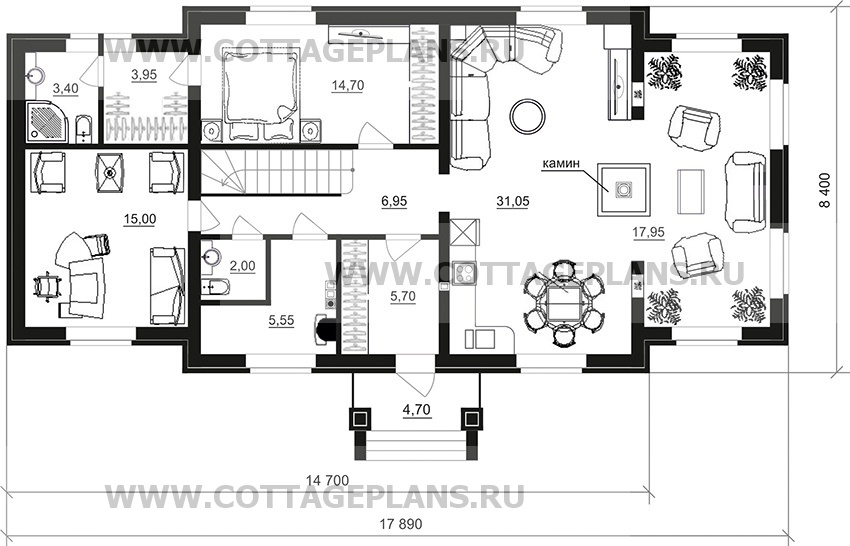Поэтажные планы проект дома 94-46 общ. площадь 170,70 м2