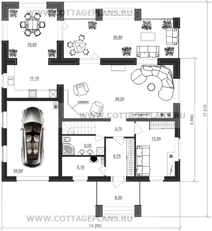 Поэтажные планы проект дома 21-17 общ. площадь 197,15 м2