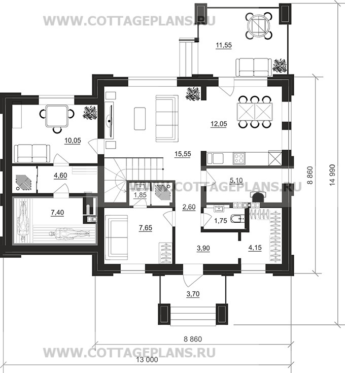 Поэтажные планы проект дома 106-80 общ. площадь 117,35м2
