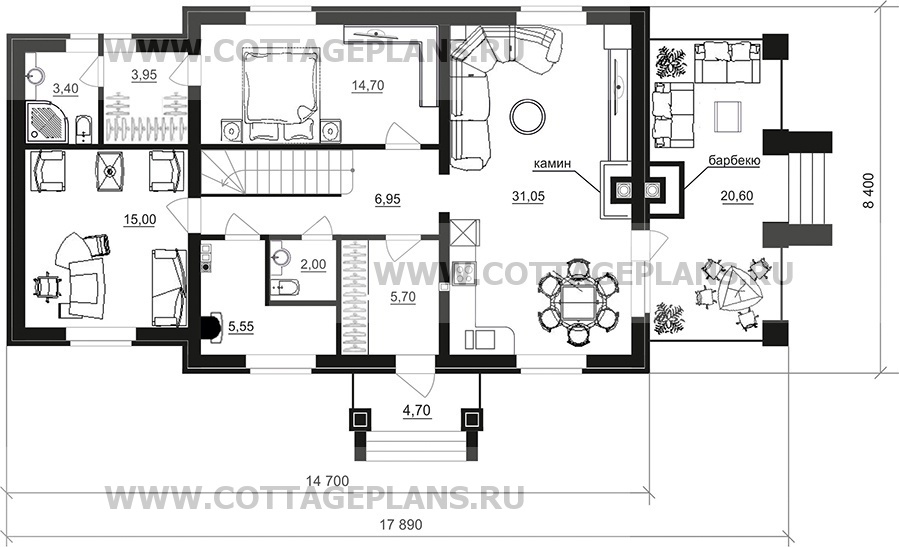 Поэтажные планы проект дома 74-45 общ. площадь 150,60 м2