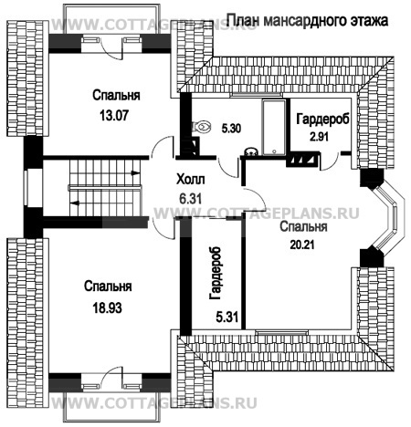 Поэтажные планы проект дома 47-16 общ. площадь 171,13 м2
