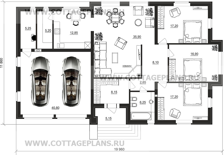 Поэтажные планы проект дома 07-50 общ. площадь 176,05 м2