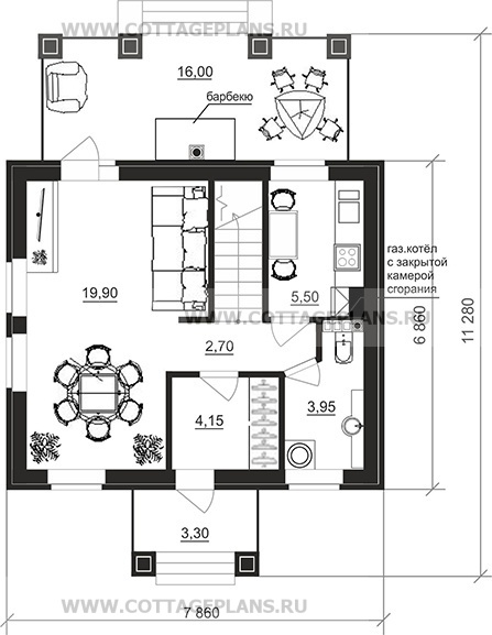 Поэтажные планы проект дома 74-08 общ. площадь 71,30 м2
