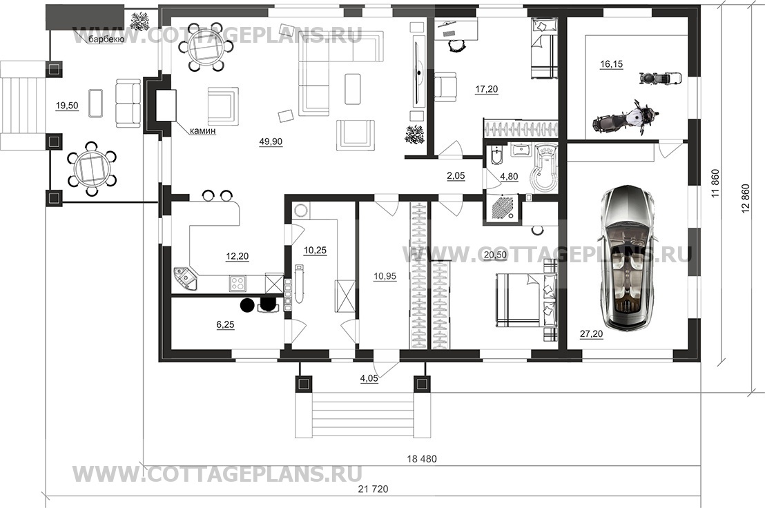 Поэтажные планы проект дома 702-11 общ. площадь 176,80м2