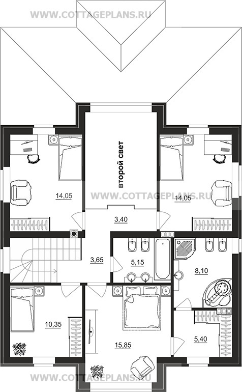 Поэтажные планы проект дома 74-90 общ. площадь 267,30 м2