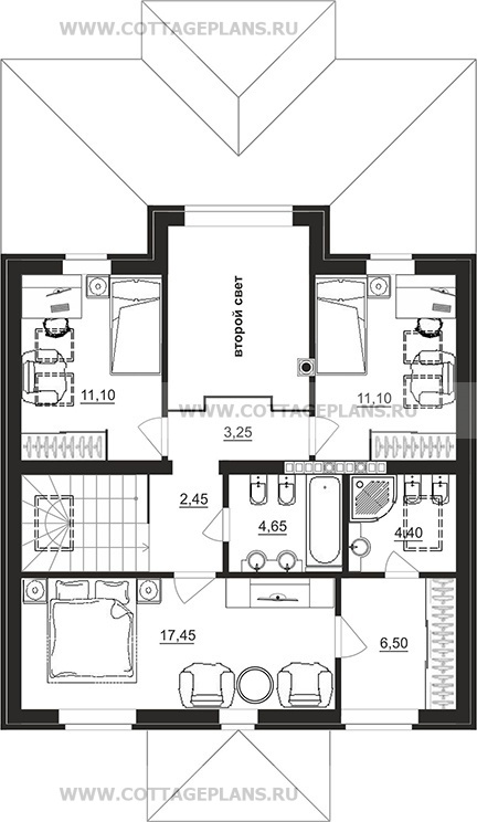 Поэтажные планы проект дома 98-97 общ. площадь 201,35 м2