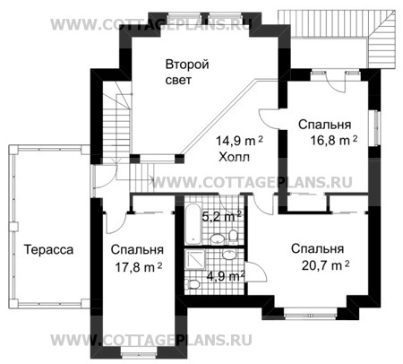 Поэтажные планы проект дома 30-09 общ. площадь 269,1м2