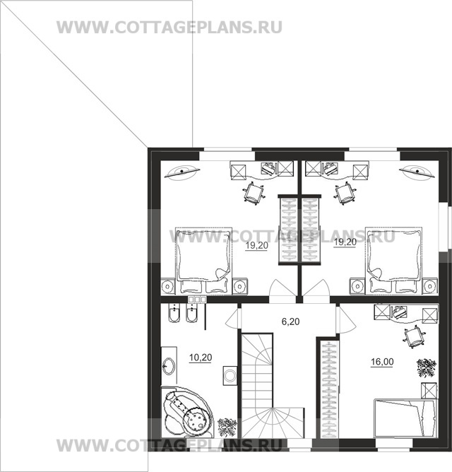 Поэтажные планы проект дома 15-73 общ. площадь 173,50 м2