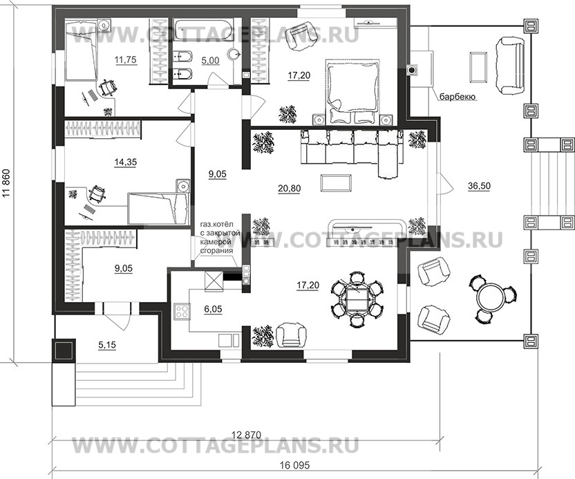 Поэтажные планы проект дома 90-36 общ. площадь 110,45 м2