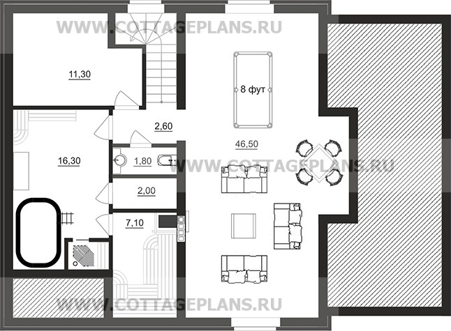 Поэтажные планы проект дома 78-16 общ. площадь 247,25 м2