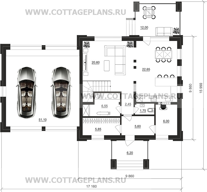 Поэтажные планы проект дома 206-54 общ. площадь 190,35м2