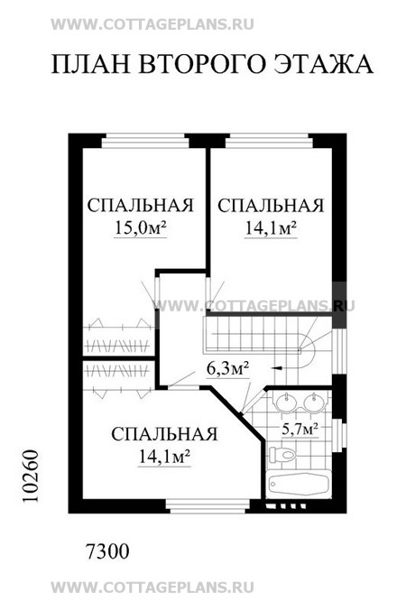 Поэтажные планы проект дома 49-13 общ. площадь 109,9 м2