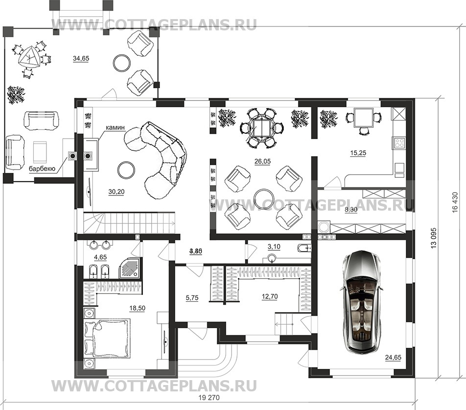 Поэтажные планы проект дома 96-33 общ. площадь 388,70 м2