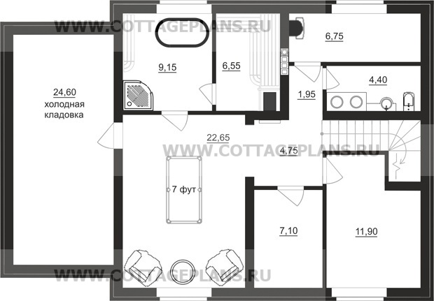 Поэтажные планы проект дома 71-24 общ. площадь 251,20 м2