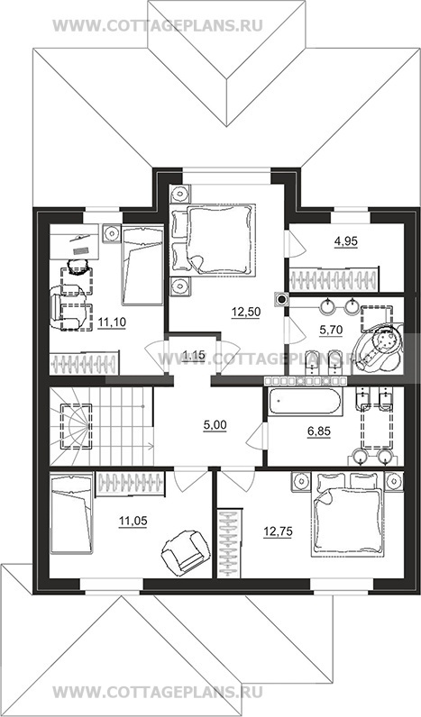 Поэтажные планы проект дома 78-88 общ. площадь 212,00 м2