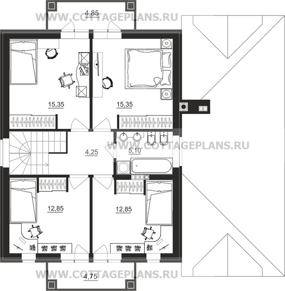 Поэтажные планы проект дома 14-17 общ. площадь 169,45 м2