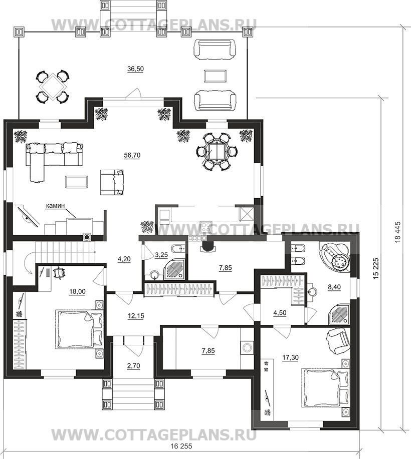 Поэтажные планы проект дома 97-87 общ. площадь 248,50 м2