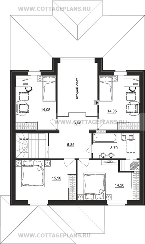 Поэтажные планы проект дома 200-01 общ. площадь 173,05 м2