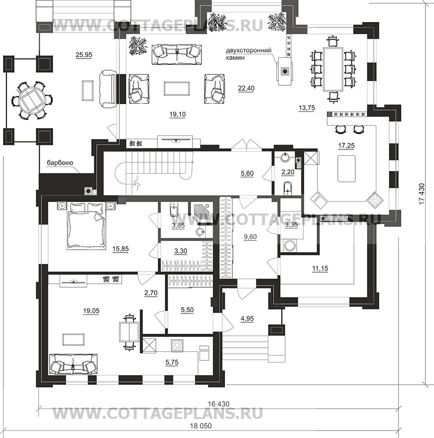 Поэтажные планы проект дома 103-08 общ. площадь 450,90 м2